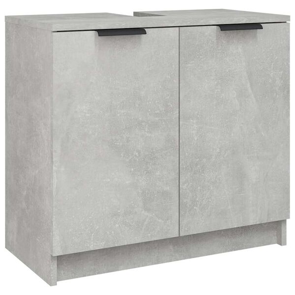 vidaXL Dulap de baie, gri beton, 64,5x33,5x59 cm, lemn compozit