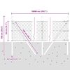 vidaXL St&acirc;lp de gard. Gri 100 x 0,5 m (plasă de 36 mm) Oțel și PVC