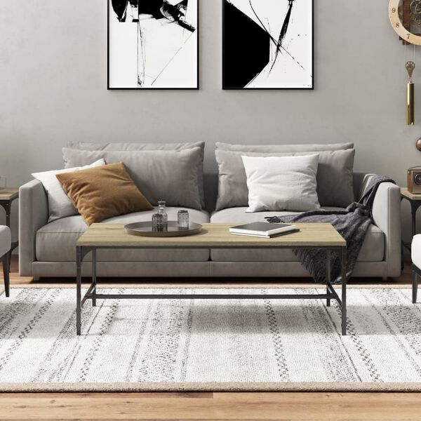 vidaXL Măsuță de cafea, stejar sonoma, 80x50x35 cm, lemn prelucrat