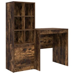 vidaXL Birou Stejar fumuriu 115,5 x 50 x 127 cm 2 buc.