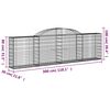 vidaXL Coșuri gabion arcuite 6 buc., 300x30x80/100 cm, fier galvanizat
