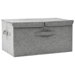 vidaXL Cutie de depozitare, gri, 50x30x25 cm, material textil
