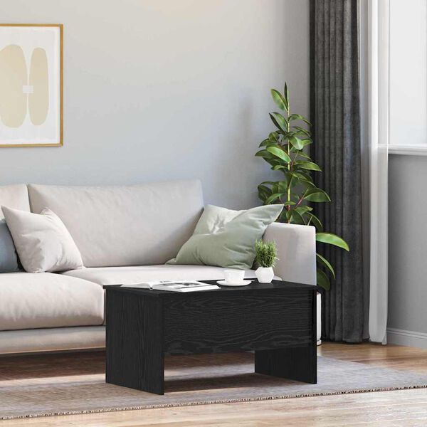 vidaXL Masă de cafea Stejar Negru 102 x 50,5 x 46,5 cm Lemn compozit