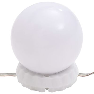 vidaXL Masă de toaletă cu LED, alb, 60x40x140 cm