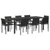 vidaXL Set de Mobilier pentru Exterior 9 pcs Negru și antracit