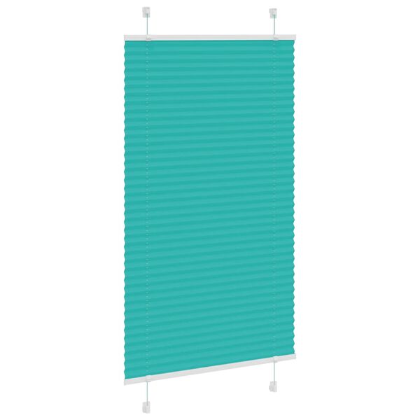 vidaXL Jaluzea plisată verde petrol 70x100 cm Lățime țesătură 69,4 cm
