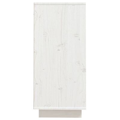 vidaXL Dulap, alb, 60x34x75 cm, lemn masiv de pin