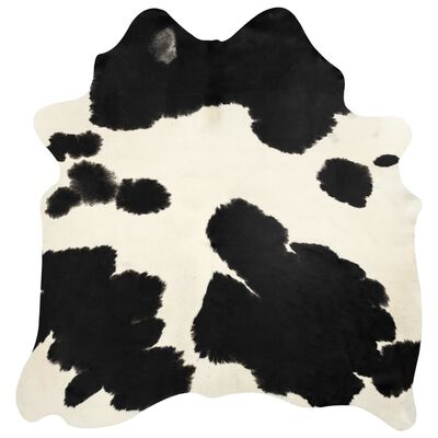 vidaXL Covor, alb și negru, 180x220 cm, piele naturală de vacă