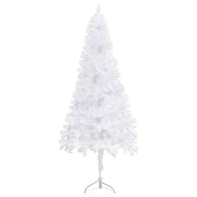 vidaXL Brad de Crăciun artificial, de colț, alb, 180 cm, PVC