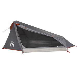 vidaXL Cort de camping tunel 1 persoane, gri/portocaliu, impermeabil