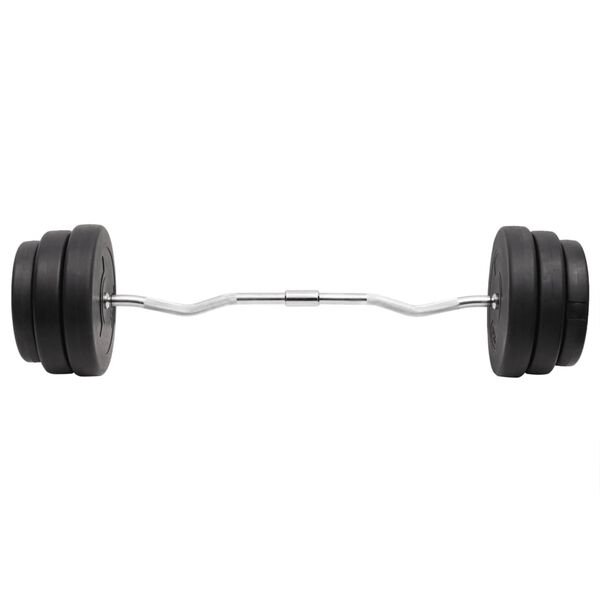 vidaXL Set halteră ondulată cu greutăți, 90 kg