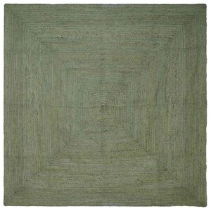 vidaXL Covor de zonă Verde măsliniu 240 x 240 cm Iută