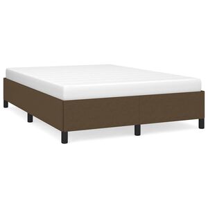 vidaXL Cadru de pat fără saltea, maro &icirc;nchis, 140x200 cm, textil