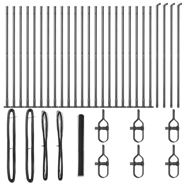 vidaXL St&acirc;lp de gard. Gri 50 x 1,5 m (plasă de 25 mm) Oțel și PVC