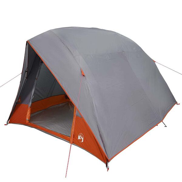 vidaXL Cort de Camping Gri și Portocalie 275 x 230 x 140 cm tafta