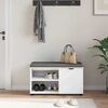 vidaXL Bancă pentru hol cu pernă Simplu Alb 80 x 38 x 46 cm
