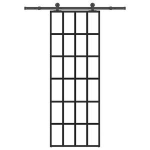 vidaXL Ușă glisantă cu set feronerie, 76x205 cm, sticlă ESG/aluminiu