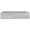 vidaXL Cadru de pat, gri sonoma, 150x200 cm, lemn prelucrat