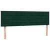 vidaXL Pat box spring cu saltea, verde &icirc;nchis, 160x210 cm, catifea