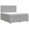 vidaXL Pat boxspring cu saltea Gri deschis 140 x 200 cm Țesătură