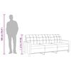 vidaXL Canapea cu 3 locuri, negru, 180 cm, piele ecologică