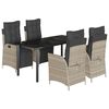 vidaXL Set mobilier de grădină cu perne, 5 piese gri deschis poliratan