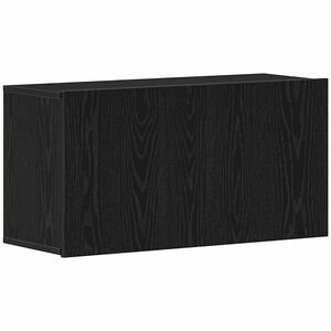 vidaXL Comodă TV din stejar negru, 80x30x41 cm, lemn stratificat