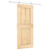 vidaXL Ușă glisantă Natural și Alb 85 x 210 cm Lemn de Pin Solid
