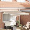 vidaXL Cortina Retractabilă Bej 350 x 250 cm Material textil și oțel