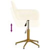 vidaXL Scaune de bucătărie pivotante, 2 buc., crem, catifea