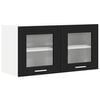 vidaXL Dulap suspendat Stejar negru și Alb 80 x 31 x 40 cm