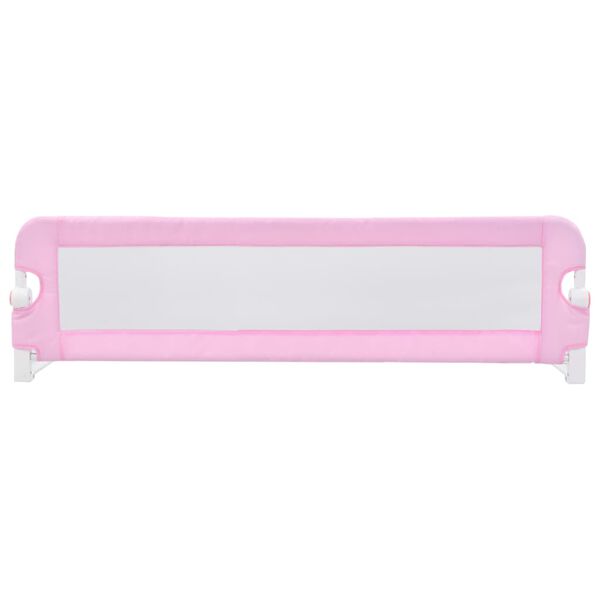 vidaXL Balustradă de protecție pat copii, roz, 120x42 cm, poliester