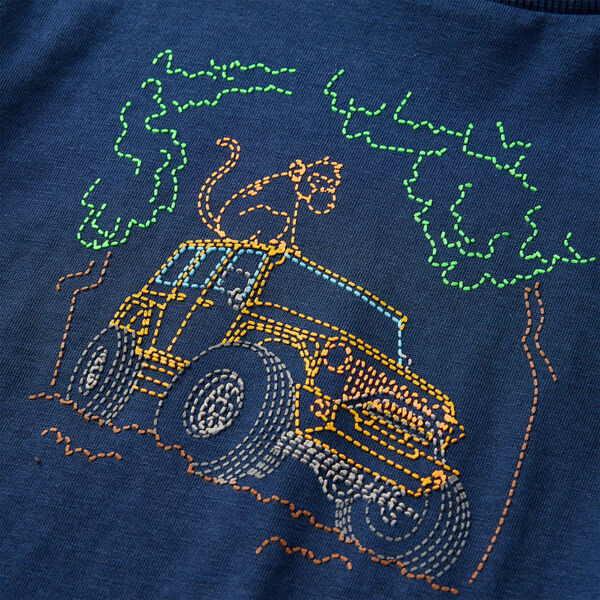 Tricou pentru copii cu m&acirc;neci lungi, bleumarin, 104