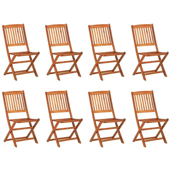 vidaXL Set mobilier de grădină 9 piese 220x90x75 cm, lemn masiv acacia