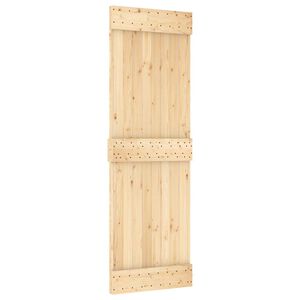 vidaXL Ușă glisantă NARVIK Natural și Negru 70 x 210 cm (152,5 cm)