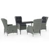 vidaXL Set de mobilier pentru grădină, 5 piese, gri deschis