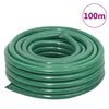 vidaXL Furtun de grădină cu set de racorduri, verde, 0,75", 100 m, PVC