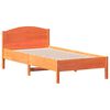 vidaXL Cadru pat fără saltea, maro ceruit, 75x190 cm, lemn masiv pin