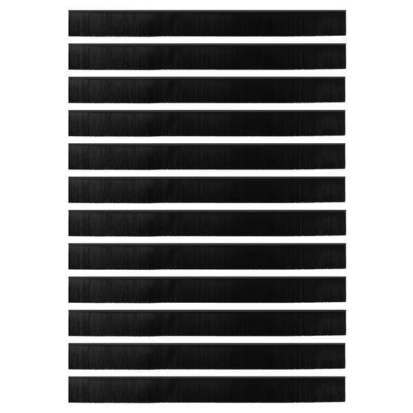 vidaXL Dopuri pentru uși autoadezive 12 pcs Negru 100 cm