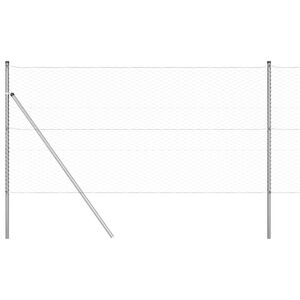 vidaXL St&acirc;lp de gard. Argintiu