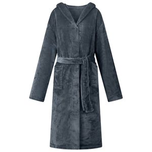 vidaXL Robe cu glugă Albastru marin S Flanelă