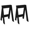 vidaXL Scaune, 2 buc., negru, 40x40x60 cm, lemn masiv de pin