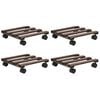 vidaXL Suport cu role pentru plante, 4 buc., 25x25 cm, lemn de cedru