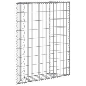 vidaXL Strat &icirc;nălțat gabion trapez, 80x20x100 cm, oțel galvanizat