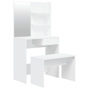 vidaXL Set măsuță de toaletă, alb, 74,5x40x141 cm