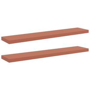 vidaXL Raft de perete 2 buc. Roșu 120 x 23,5 x 3,8 cm Lemn prelucrat