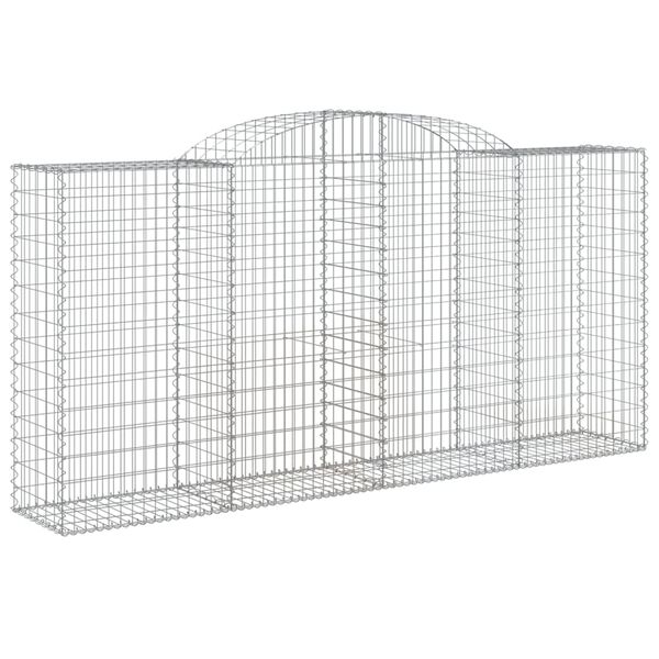 vidaXL Coșuri gabion arcuite 12 buc, 300x50x140/160cm, fier galvanizat