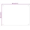 vidaXL Panou antistropi de bucătărie, culoare lapte, 80x60 cm, sticlă securizată