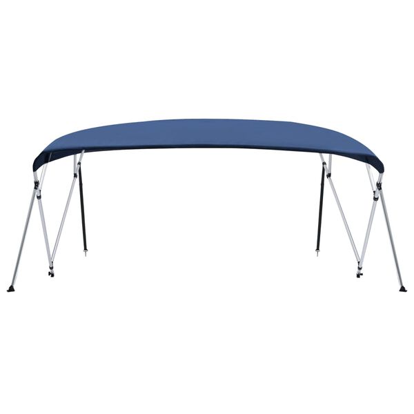 vidaXL Parasolar barcă Bimini 4 arcuri bleumarin, 243x(230-244)x137 cm