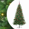 vidaXL Brad de Crăciun cu 150 LED cu suport Verde 150 cm PE